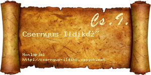 Csernyus Ildikó névjegykártya
