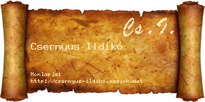Csernyus Ildikó névjegykártya