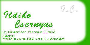 ildiko csernyus business card