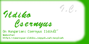 ildiko csernyus business card